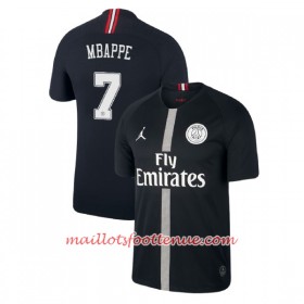 Maillot/Tenue Paris Saint Germain Mbappe 7 Jodan Noir Troisième 2018/2019
